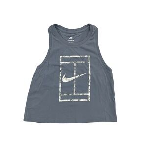 Nike Gray Graphic Tank Top with White Logo